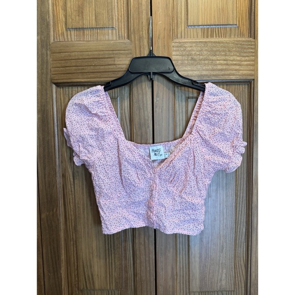 Princess Polly puff sleeve floral Y2k Retro crop top Cottagecore Fairy size 2 - Picture 2 of 8